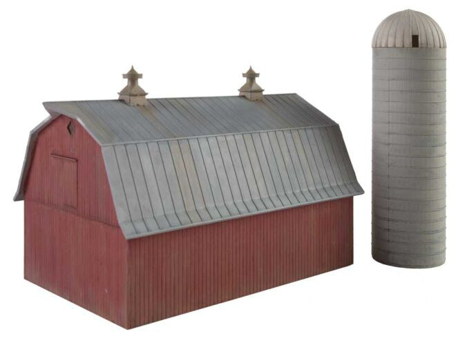 Walthers Cornerstone N 933-3892 Meadowhead Barn & Silo - Kit