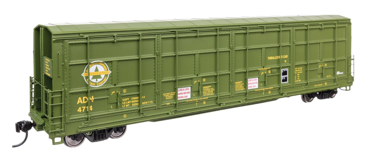 WalthersProto HO 920-101939 56' Thrall All-Door Boxcar Ashley, Drew & Northern ADN #4714