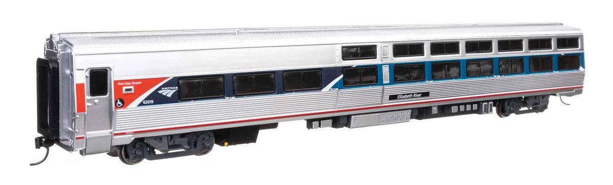 WalthersProto HO 920-12322 85' Viewliner I Sleeper (Lighted) Amtrak 'Ph VII Travelmark' AMTK #62019 Elizabeth River