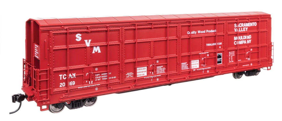 WalthersProto HO 920-101954 56' Thrall All-Door Boxcar Sacramento Valley Moulding TCAX #20169