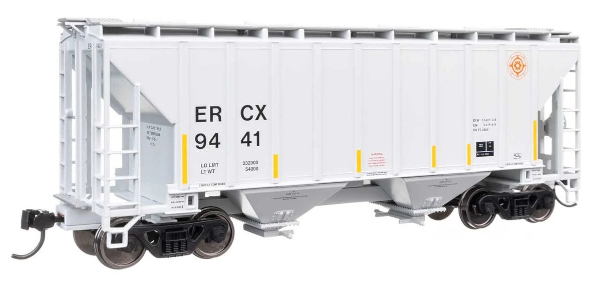 Walthers Mainline HO 910-8508 37' 2980 Cubic-Foot 2-Bay Covered Hopper ERCX #9441
