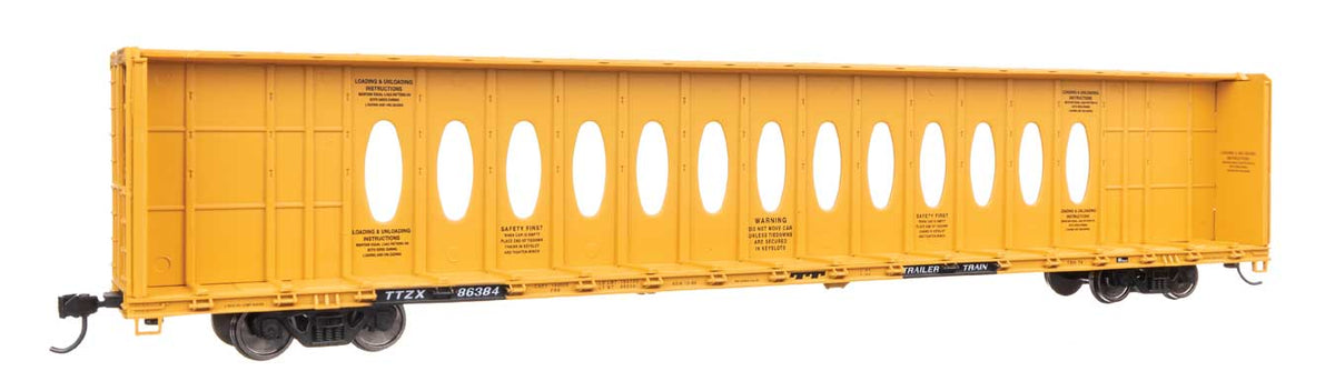 Walthers Mainline HO 910-50746 72' Centerbeam Flatcar w/Opera Windows TTX TTZX #86384