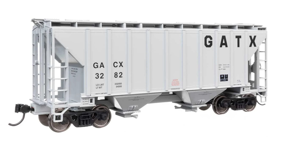 Walthers Mainline HO 910-8513 37' 2980 Cubic-Foot 2-Bay Covered Hopper General American Tank Car/GATX GACX #3282