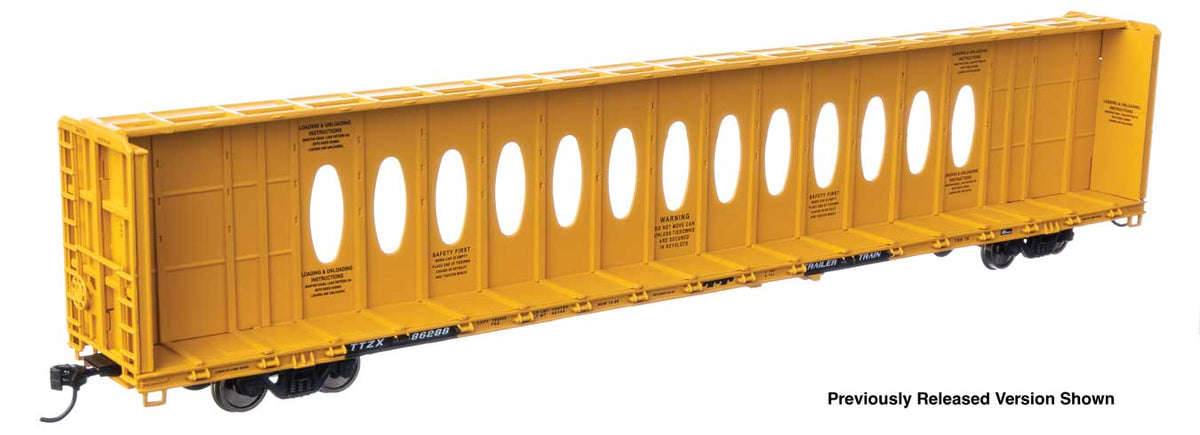 Walthers Mainline HO 910-50746 72' Centerbeam Flatcar w/Opera Windows TTX TTZX #86384