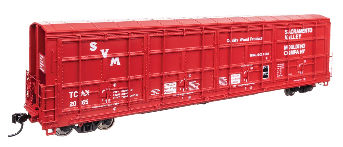 WalthersProto HO 920-101953 56' Thrall All-Door Boxcar Sacramento Valley Moulding TCAX #20165