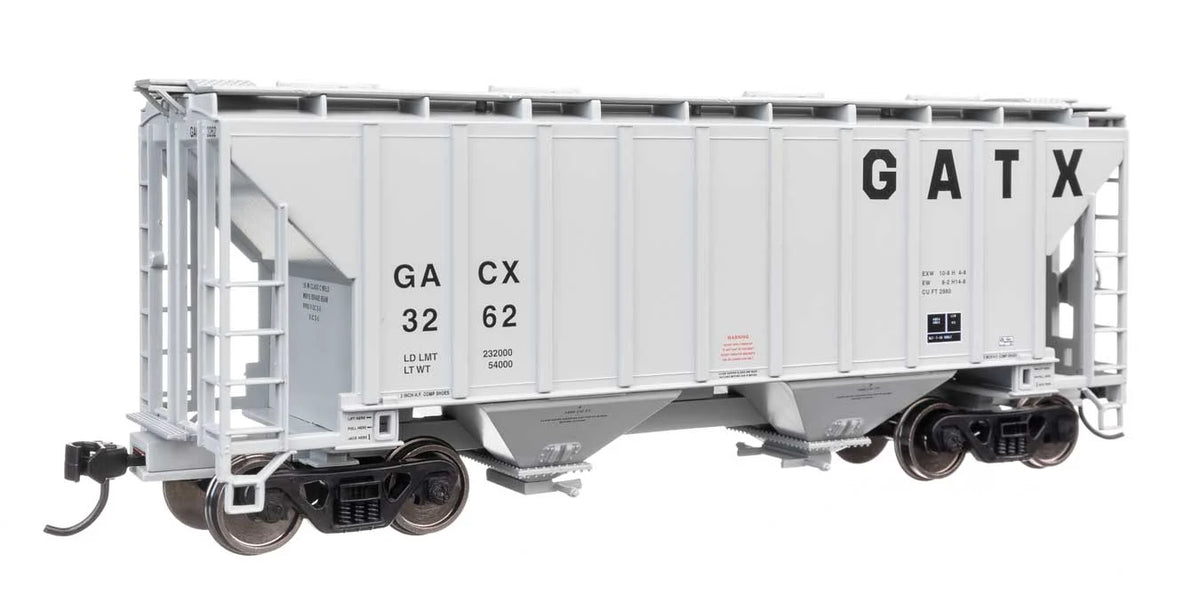 Walthers Mainline HO 910-8512 37' 2980 Cubic-Foot 2-Bay Covered Hopper General American Tank Car/GATX GACX #3262