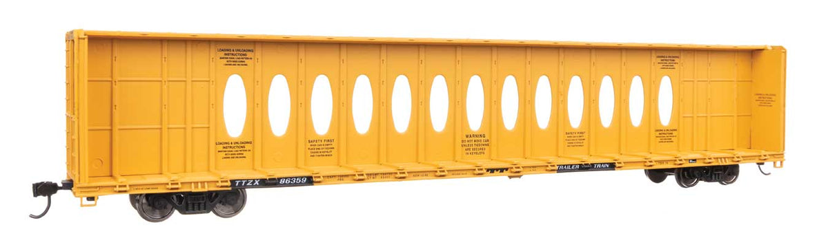 Walthers Mainline HO 910-50745 72' Centerbeam Flatcar w/Opera Windows TTX TTZX #86359