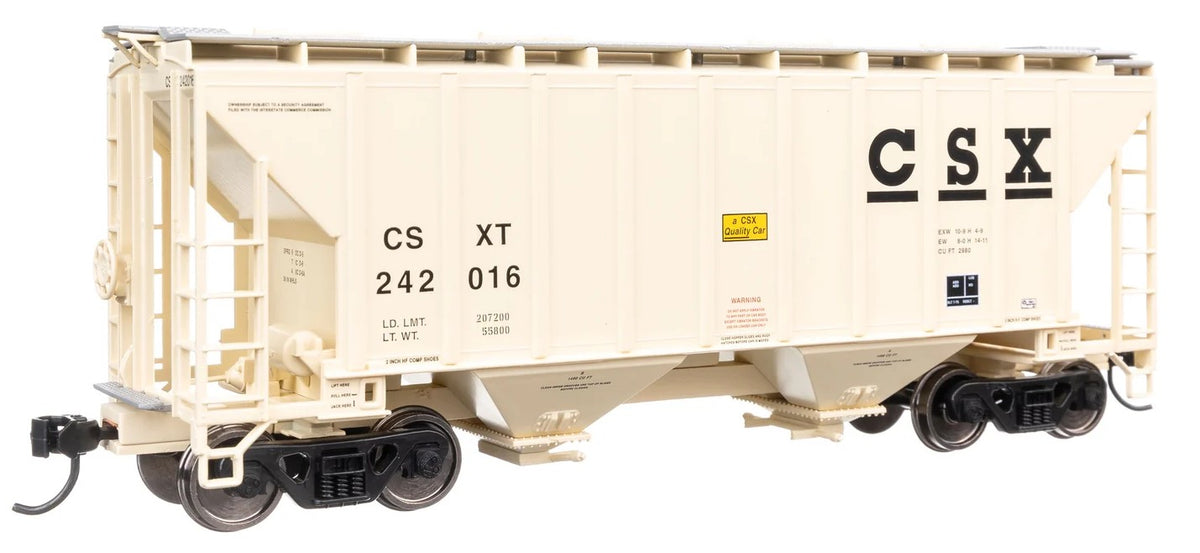 Walthers Mainline HO 910-8506 37' 2980 Cubic-Foot 2-Bay Covered Hopper CSX Transportation CSXT #242016