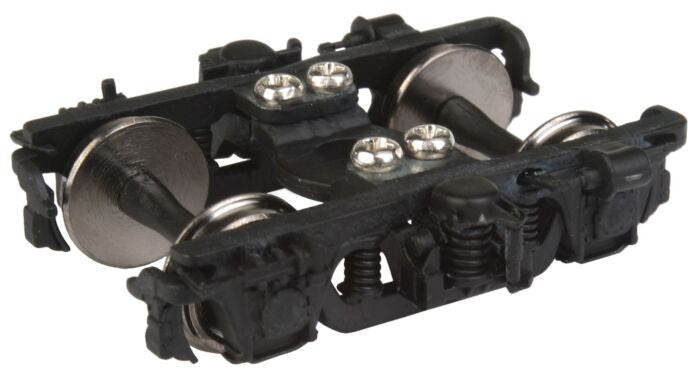 Walthers Proto HO 920-2125 Milwaukee Road 8 foot Nystrom Trucks with Clasp Brake Black with 36 inch Metal Wheels - 1 Pair