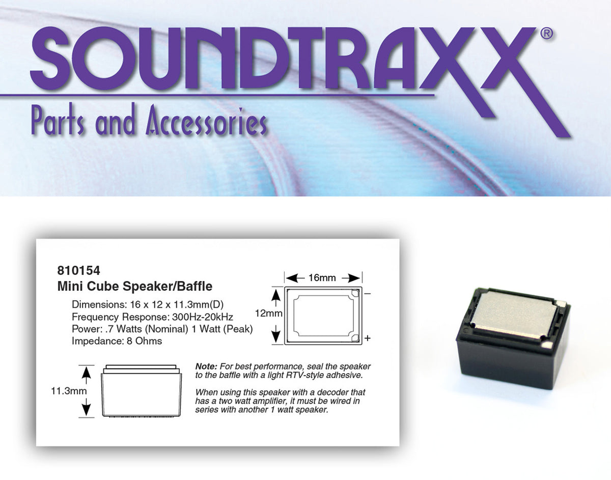 SoundTraxx 810154 Mini Cube Oval Speaker with Baffle