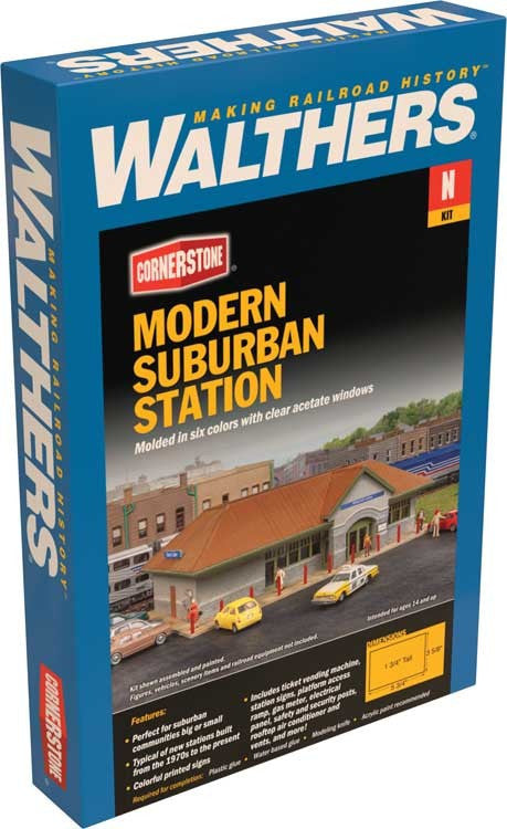 Walthers Cornerstone N 933-3887 Modern Suburban Station - Kit
