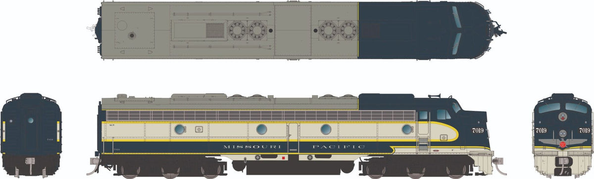 Rapido Trains Inc HO 28084 DCC Ready EMD E8A Locomotive Missouri Pacific 'Eagle Scheme' MP #7019