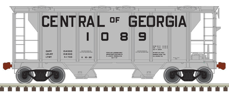 Atlas Trainman HO 20006555 PS-2 Covered Hopper Car Central of Georgia #1000