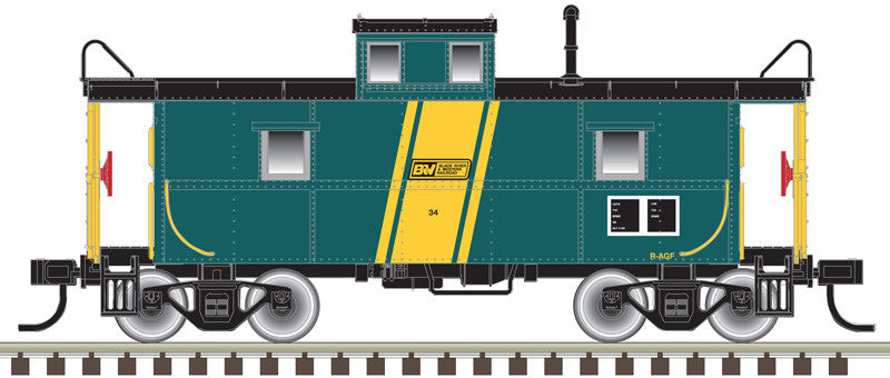 Atlas Trainman N 50006038 C&O-Style Steel Center-Cupola Caboose Black River Western #34
