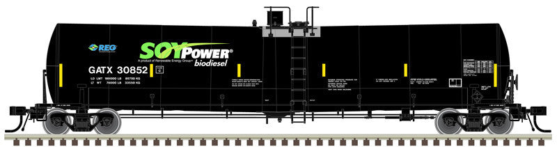 Atlas Master N 50006182 Trinity 25,500-Gallon Tank Car Soy Power Bio Fuels GATX #30831