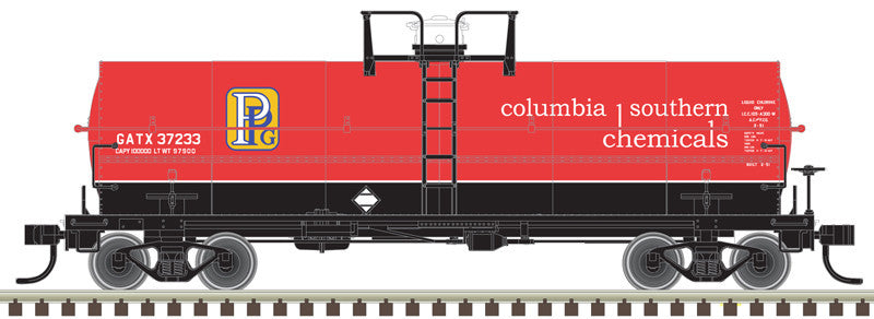 Atlas Master N 50006595 11,000 Gallon Tank Car PPG Columbia Southern GATX #37240