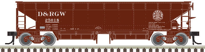 Atlas Master N 50006606 70-Ton Hart Ballast Car Denver & Rio Grande Western DRGW #25018