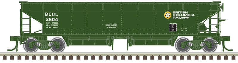 Atlas Master N 50006611 70-Ton Hart Ballast Car British Columbia Railway BCOL #2509