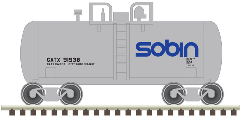 Atlas Trainman N 50006884 Beer Can Shorty Tank Car Sobin GATX #91938