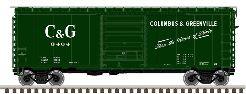 Atlas Master N 50007363 40' PS-1 Box Car Columbus and Greenville C&G #3408