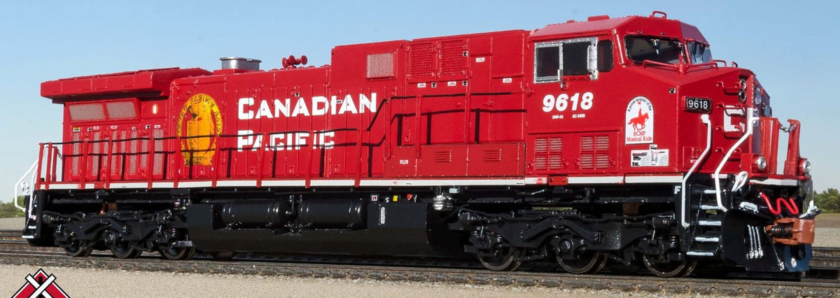 ScaleTrains Rivet Counter N SXT39100 DCC Ready GE AC4400CW Locomotive Canadian Pacific 'Beaver - RCMP Musical Ride Scheme' CP #9618