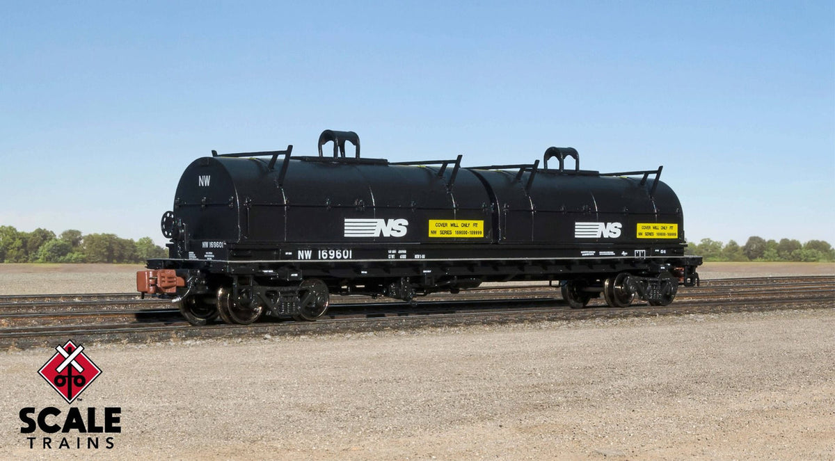 ScaleTrains Rivet Counter N SXT38657 Thrall 48' 2-Hood Coil Steel Car Norfolk & Western 'NS Black Hoods' NW #169622
