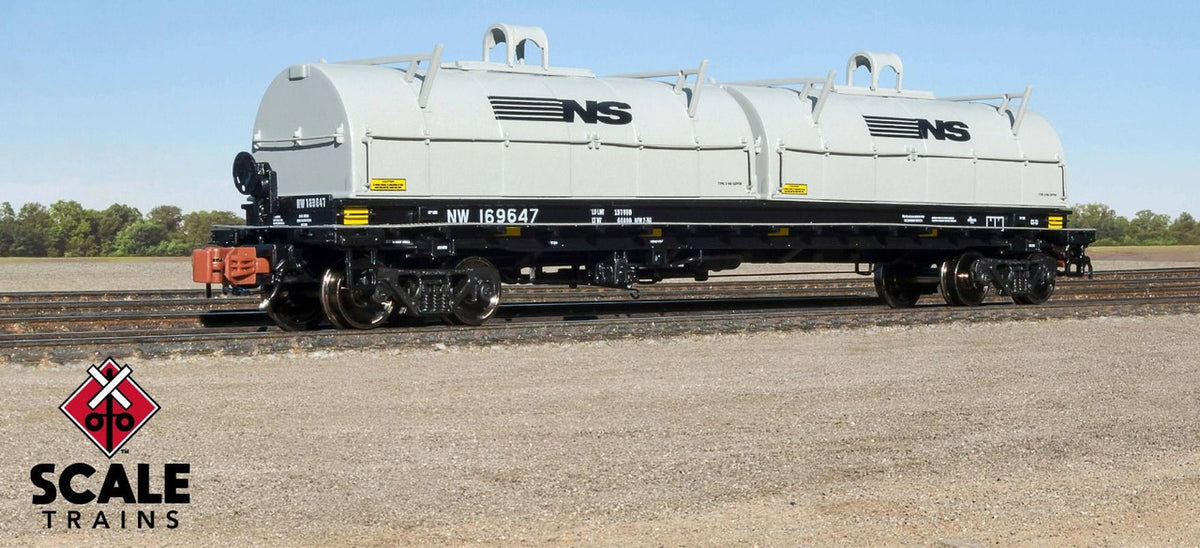 ScaleTrains Rivet Counter N SXT38670 Thrall 48' 2-Hood Coil Steel Car Norfolk & Western 'NS Gray Hoods' NW #169647