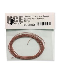 NCE DCC 5240251 10' of 32 Gauge Wire, Brown