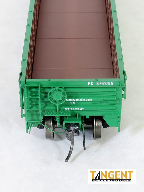 Tangent Scale Models HO 17018-08 PRR/PC Shops G43 Class 52'6" Corrugated Side Gondola Penn Central 'Delivery G43A 2-1968' PC #576080