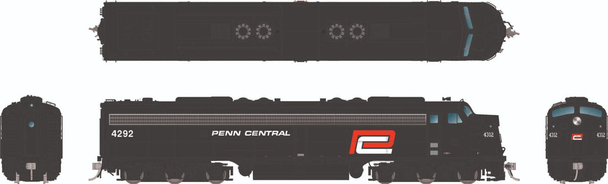 Rapido Trains Inc HO 28589 DCC/ESU LokSound V5 Equipped EMD E8A Locomotive Penn Central 'Red P' PC #4312