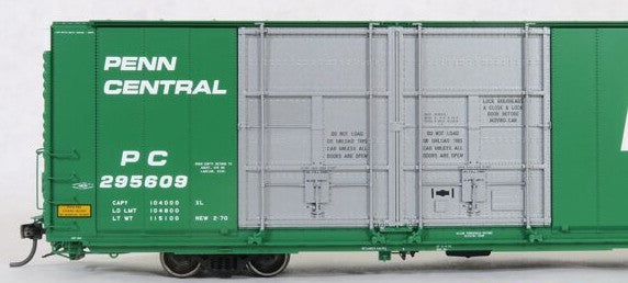 Tangent Scale Models HO 25513-01 Greenville 86′ Quad Plug Door Box Car Penn Central 'Delivery X-60-R 2-1970' PC #295607