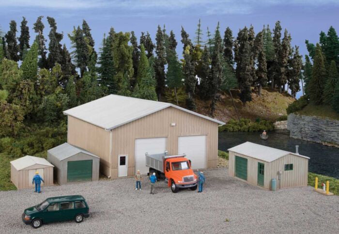 Walthers Cornerstone HO 933-4125 Pole Barn & Sheds - Kit
