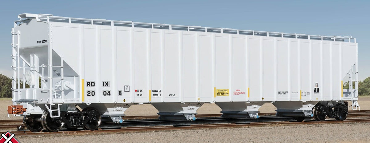 ScaleTrains Rivet Counter HO SXT39457 P-S 5820 Covered Hopper Entec Polymers White w/Conspicuity Stripes & Miner 289C Outlets RDIX #20048