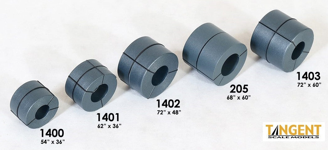 Tangent Scale Models HO 1402 Banded Steel Coils 8-Pack - 72" x 48" Painted and Assembled