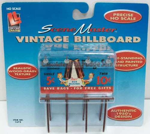 Walthers Life-Like SceneMaster HO 433-1675 Vintage Billboard - Chocolate Fudge Stix