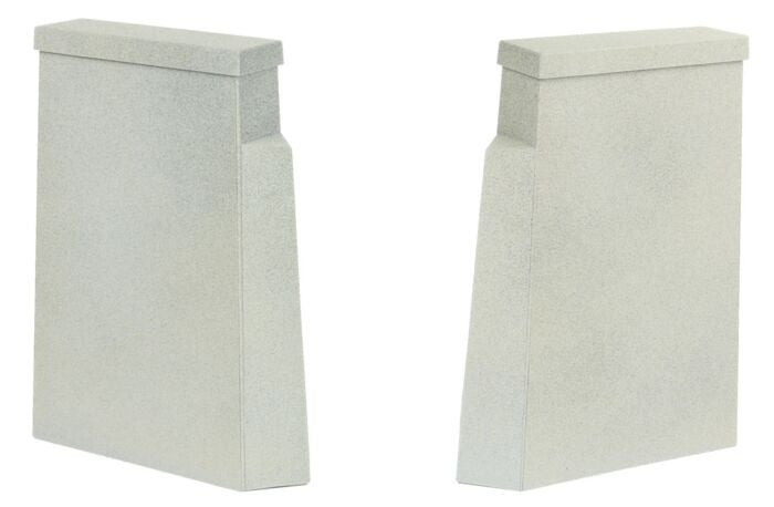 Walthers Cornerstone HO 933-4550 Single Track Railroad Bridge Concrete Piers - 2 Pack - Kit