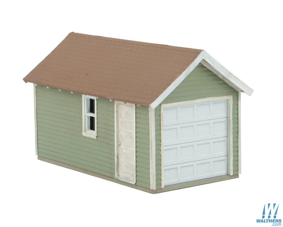 Walthers Cornerstone HO 933-3796 Single Car Garage 2 Pack - Kit