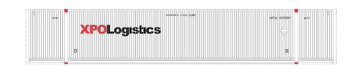 ScaleTrains Operator N SXT11691 CIMC 53' Corrugated Dry Container XPO Logistics XPOU #410313