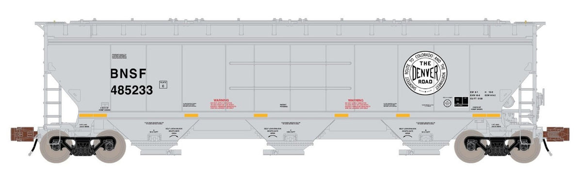 ScaleTrains Rivet Counter N SXT33222 Gunderson 5188 cf Covered Hopper, BNSF 'Ft. Worth & Denver' Logo #485233
