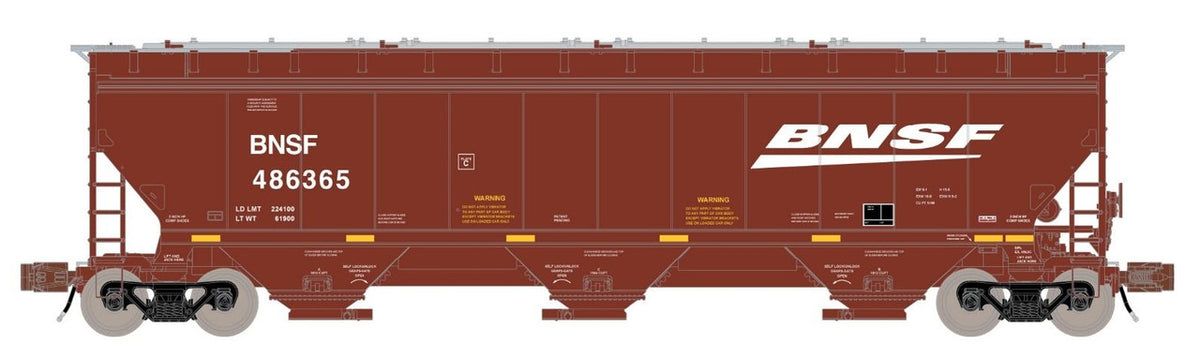 ScaleTrains Rivet Counter N SXT33215 Gunderson 5188 cf Covered Hopper, BNSF 'Wedge' Logo #485063