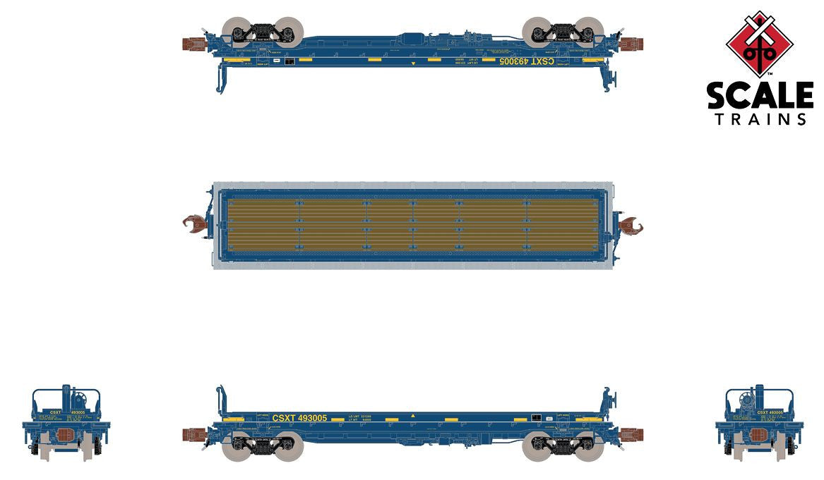 ScaleTrains Rivet Counter N SXT33552 Thrall-Trinity 42' Coil Steel Car CSX 'Boxcar Logo' CSXT #493005