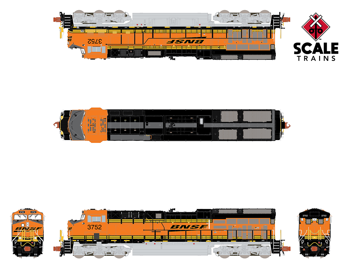 ScaleTrains Rivet Counter N SXT33632 DCC/ESU LokSound 5 Equipped GE ET44 BNSF 'Heritage III' BNSF #3754