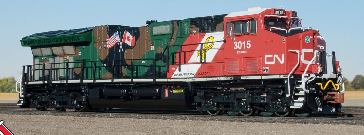 ScaleTrains Rivet Counter N SXT33637 DCC Ready GE ET44 Canadian National 'Veterans Commemorative Scheme' CN #3015