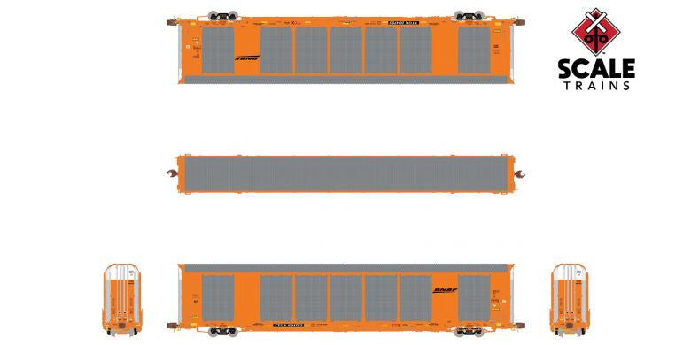 ScaleTrains Rivet Counter N SXT33726 Gunderson Multi-Max Autorack BNSF 'Orange' TTGX #694753