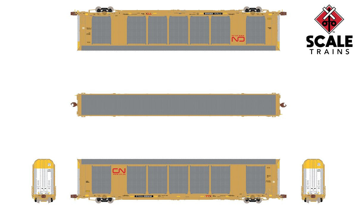 ScaleTrains Rivet Counter N SXT33734 Gunderson Multi-Max Autorack Canadian National 'Red Logo' TTGX #695829