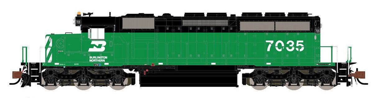 ScaleTrains Rivet Counter N SXT33786 DCC Ready EMD SD40-2 Locomotive Burlington Northern BN #7041