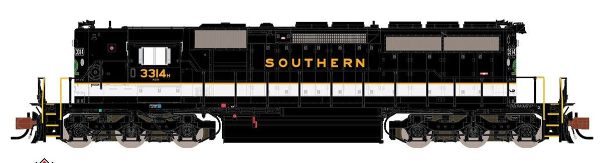 ScaleTrains Rivet Counter N SXT33815 DCC/ESU LokSound V5 Equipped EMD SD40-2 Locomotive Southern High Hood 'Dulux Lettering' SOU #3317L