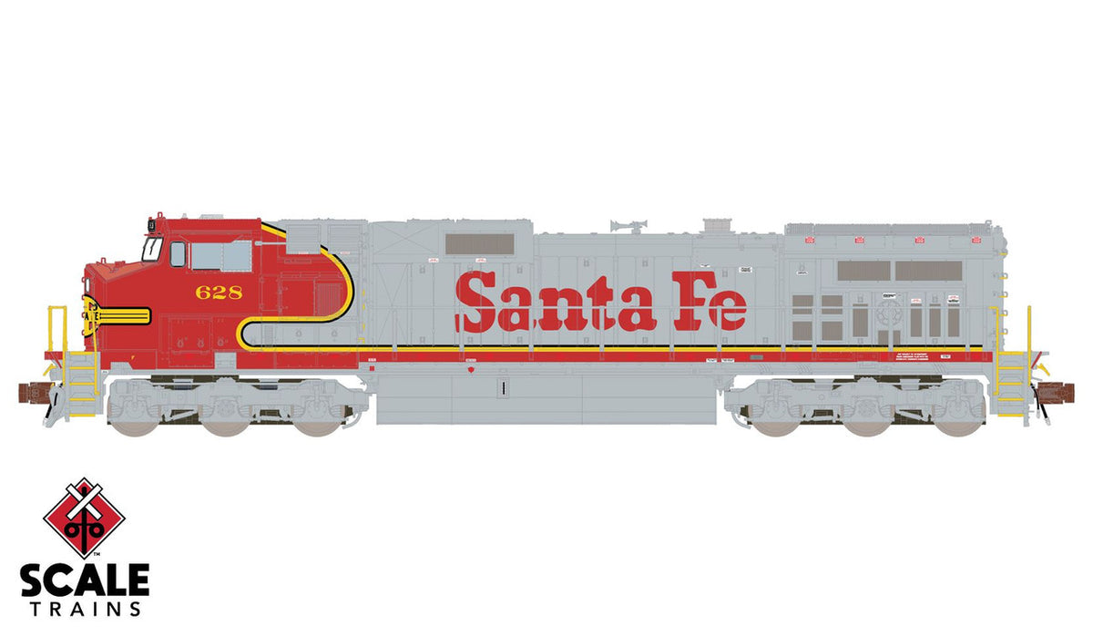 ScaleTrains Rivet Counter N SXT38518 DCC Ready GE DASH 9-44CW Locomotive Santa Fe 'Warbonnet' ATSF #644