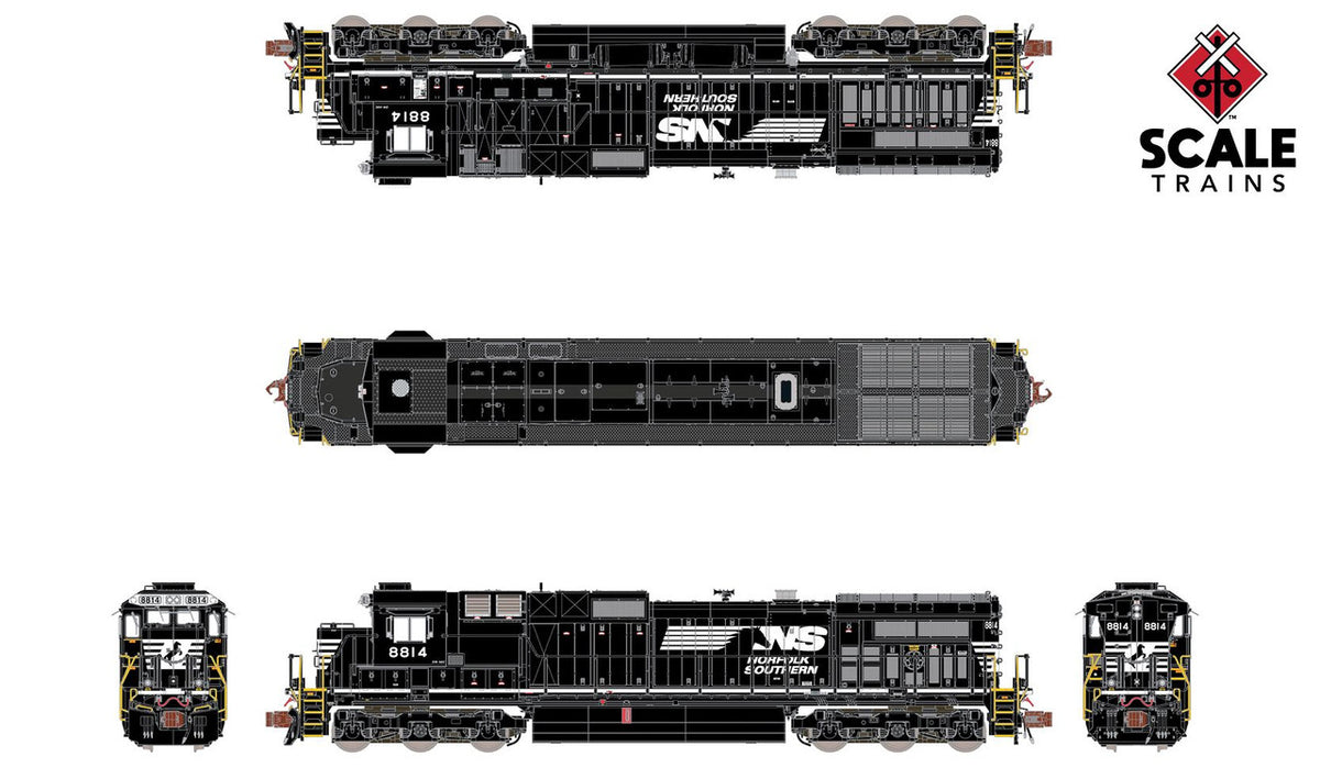 ScaleTrains Rivet Counter N SXT38527 DCC/ESU LokSound 5 Equipped GE DASH 9-40C Locomotive Norfolk Southern 'Horsehead' NS #8786