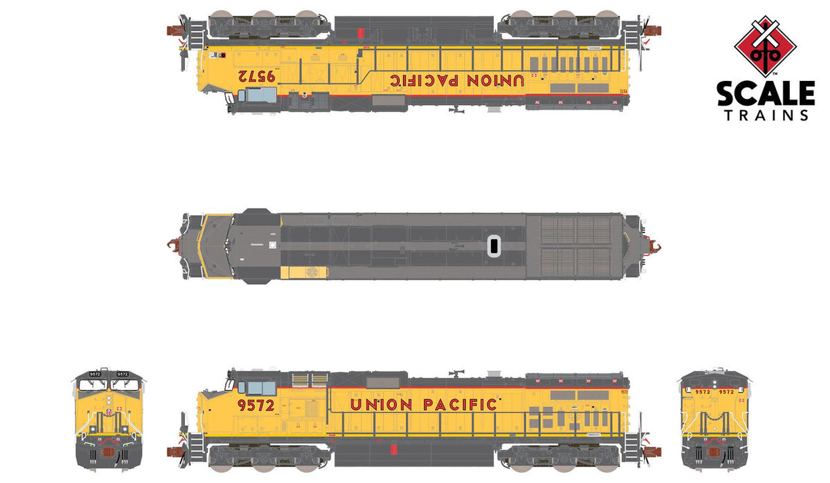 ScaleTrains Rivet Counter N SXT38548 DCC Ready GE DASH 9-44CW Locomotive Union Pacific UP #9572